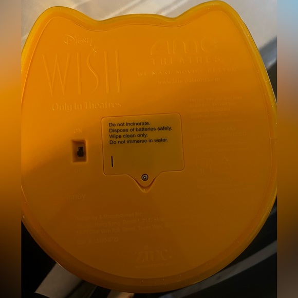 Disney Wish Star AMC Theatres Popcorn 105oz Light-Up Bucket (Never used) - Picture 5 of 5